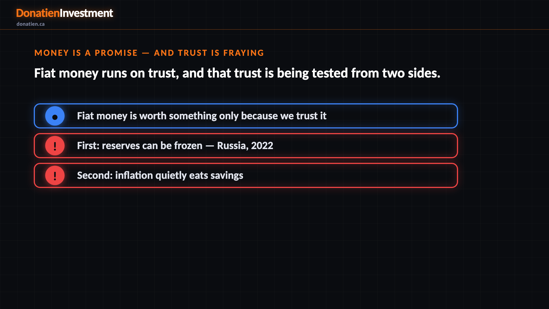 Money is a promise — and trust is fraying