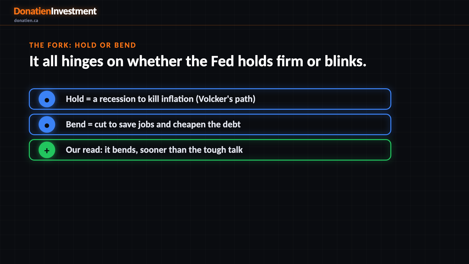 The fork: hold or bend