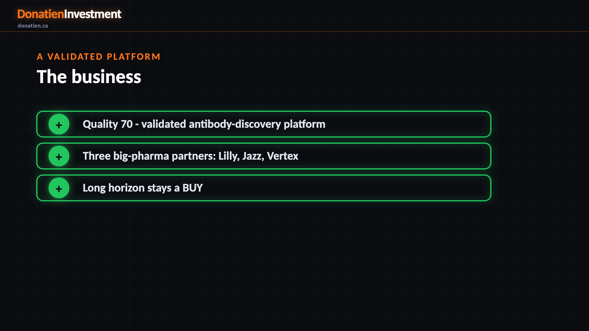 A validated platform