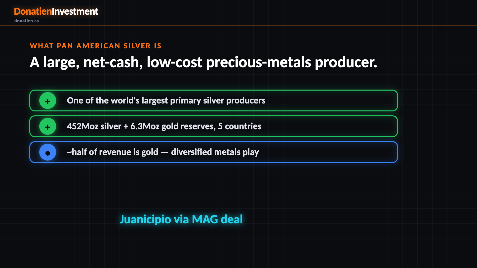 What Pan American Silver is