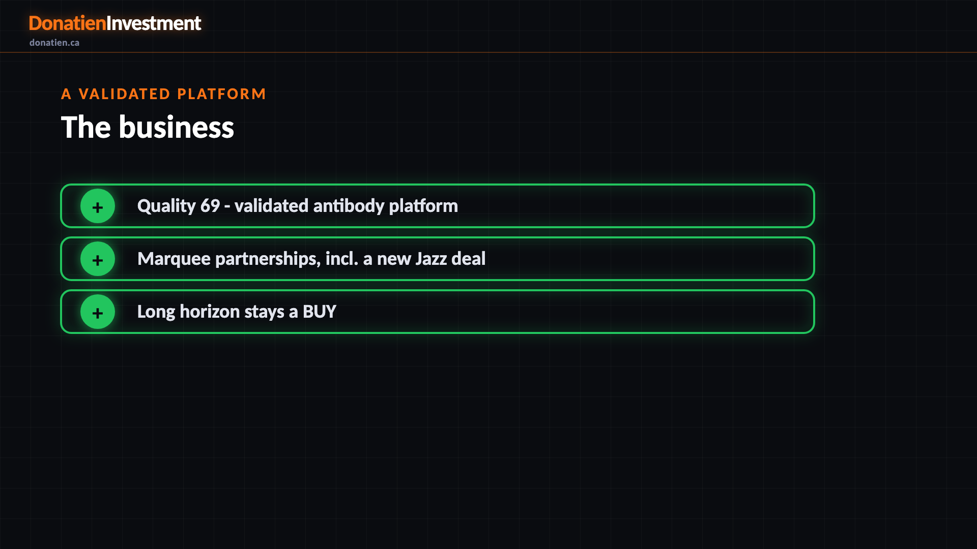 A validated platform