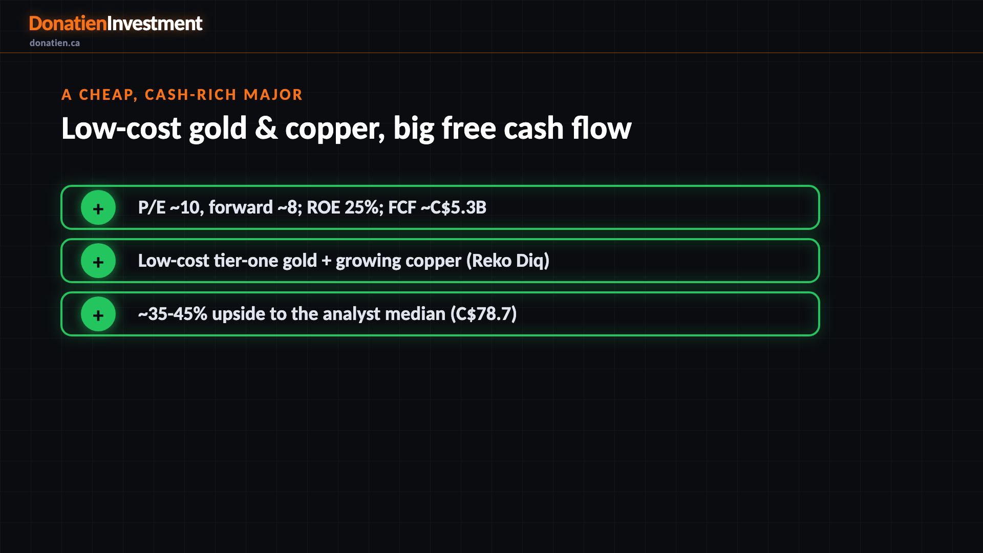 A cheap, cash-rich major