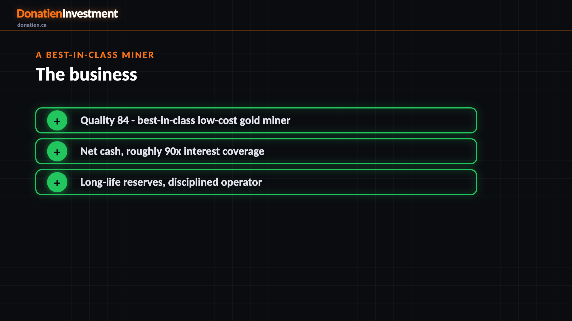 A best-in-class miner