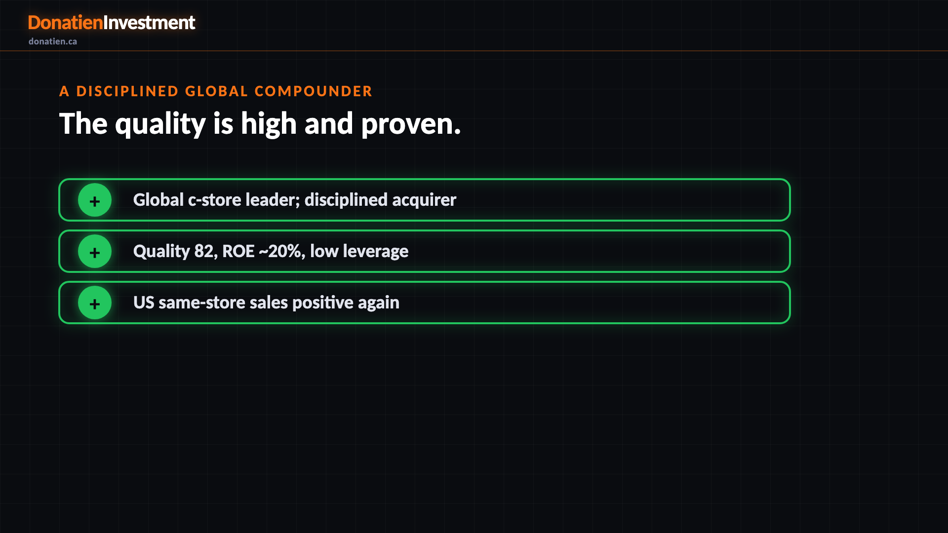 A disciplined global compounder