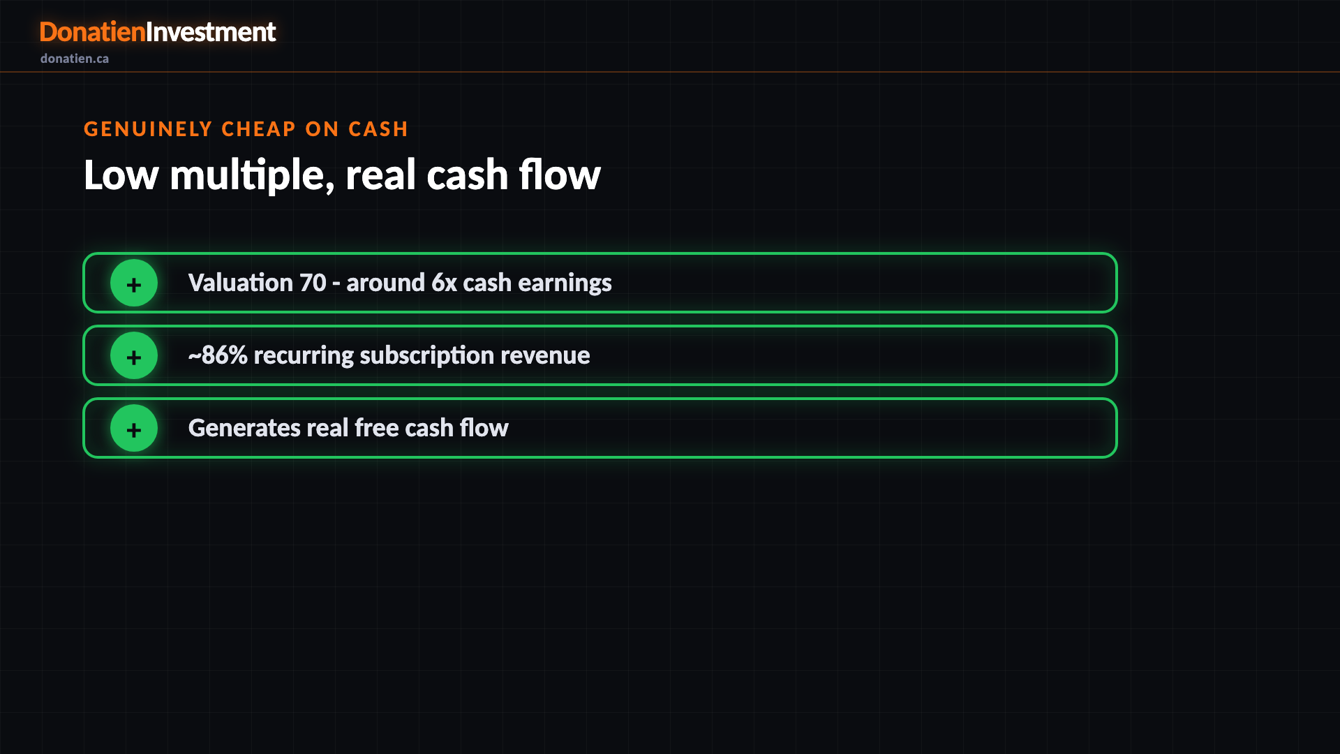 Genuinely cheap on cash