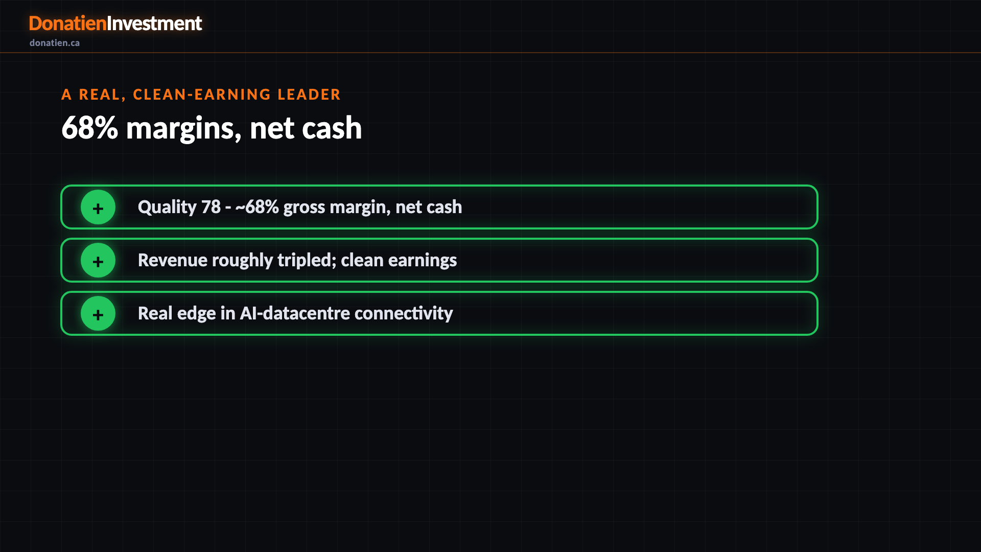 A real, clean-earning leader