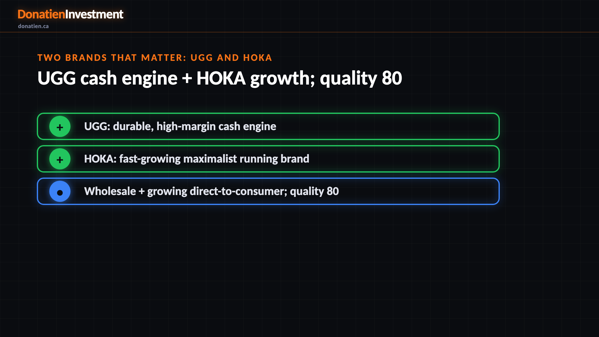 Two brands that matter: UGG and HOKA