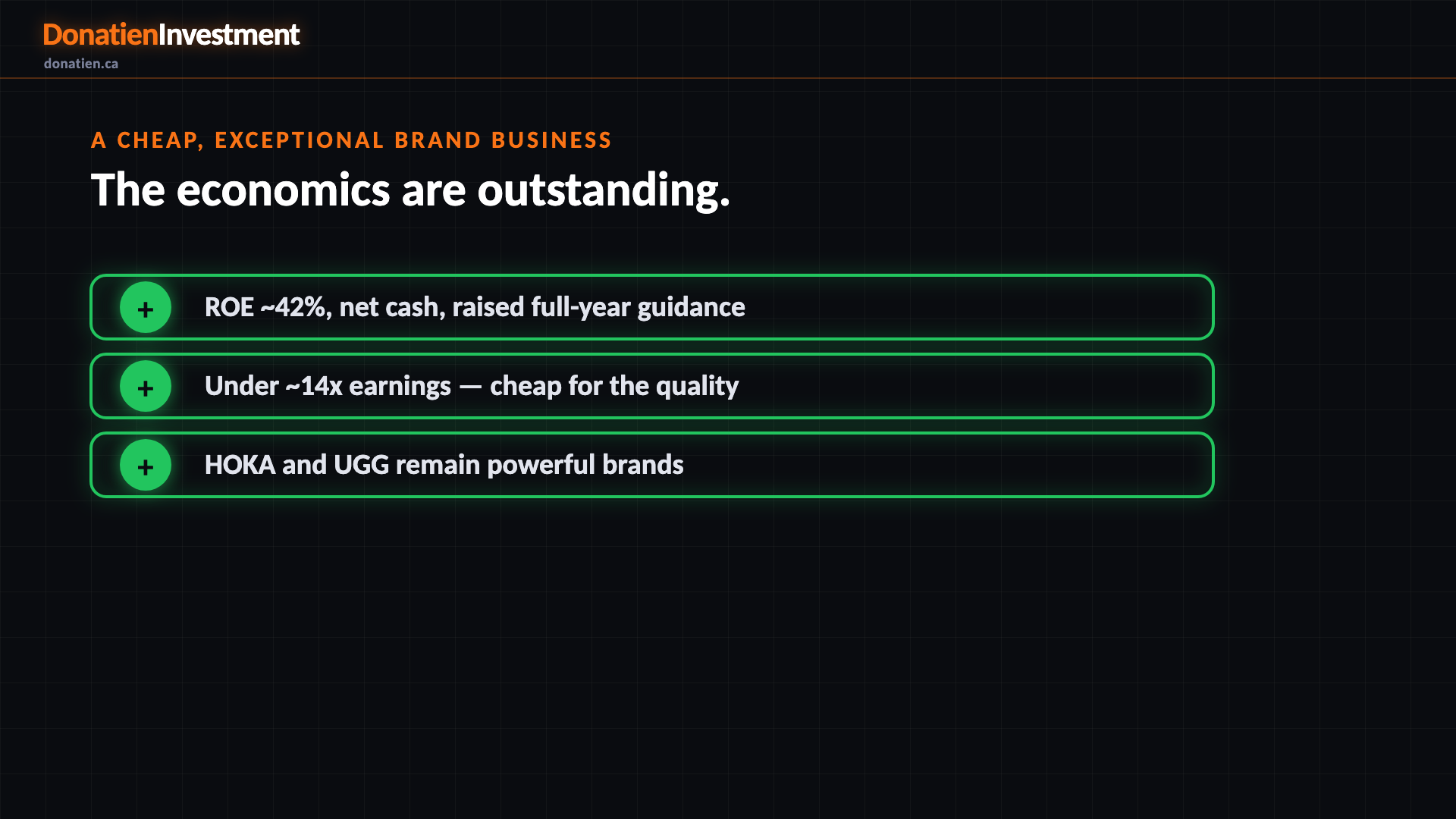 A cheap, exceptional brand business