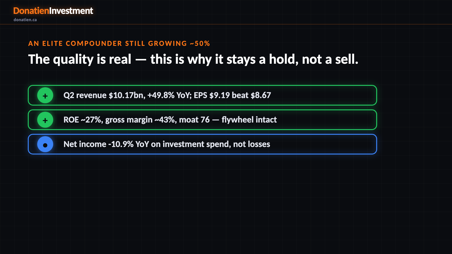 An elite compounder still growing ~50%