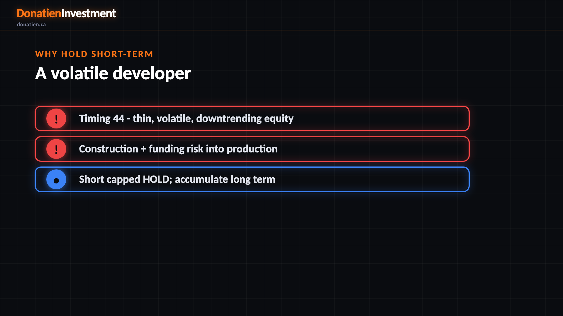 Why Hold short-term