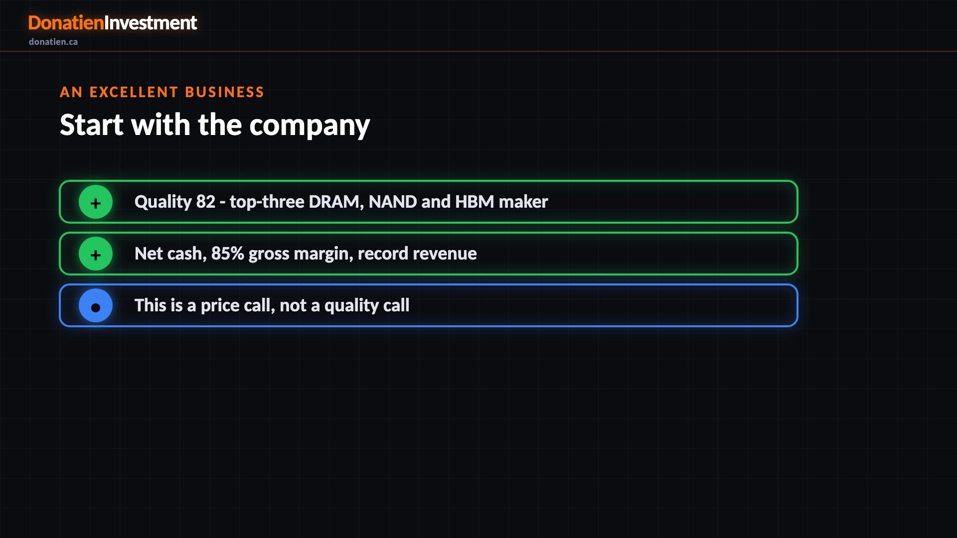 An excellent business