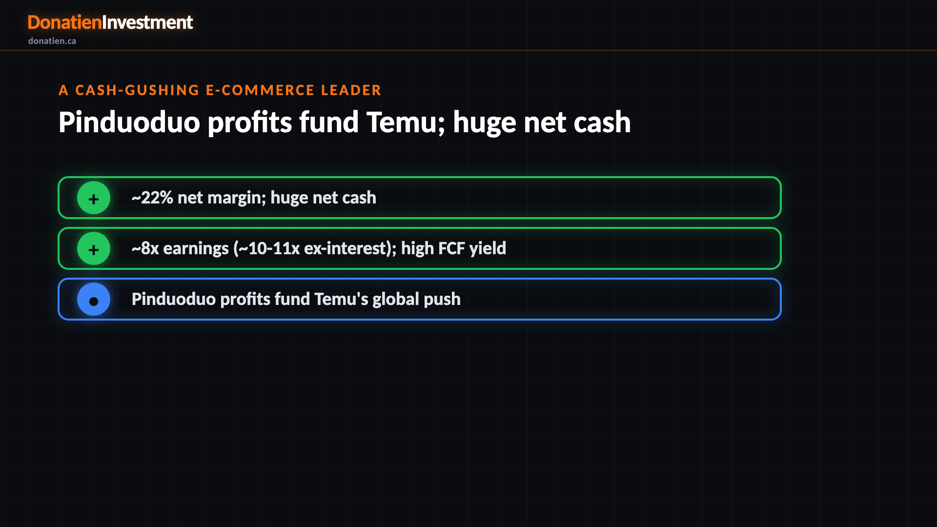 A cash-gushing e-commerce leader