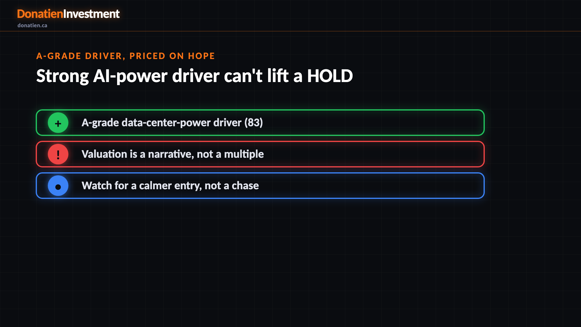 A-grade driver, priced on hope
