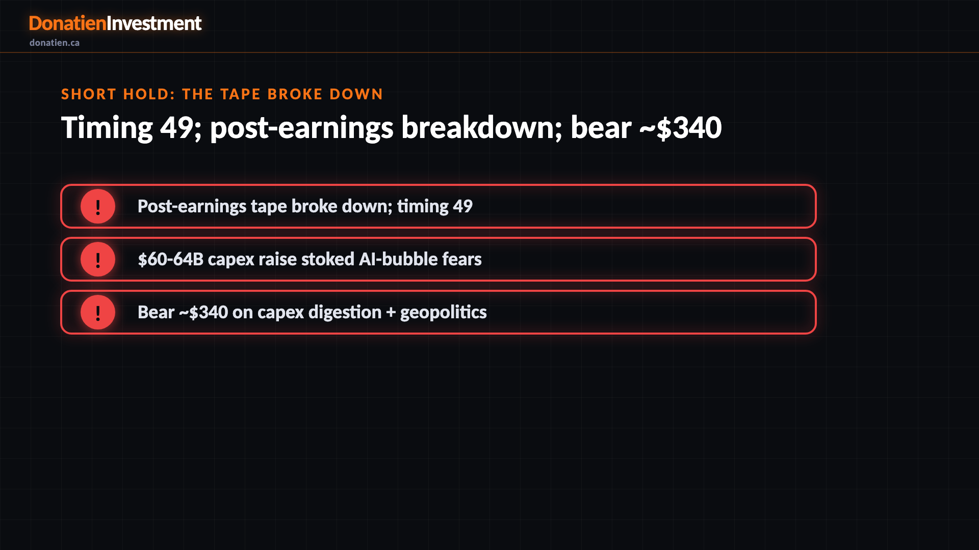 Short HOLD: the tape broke down
