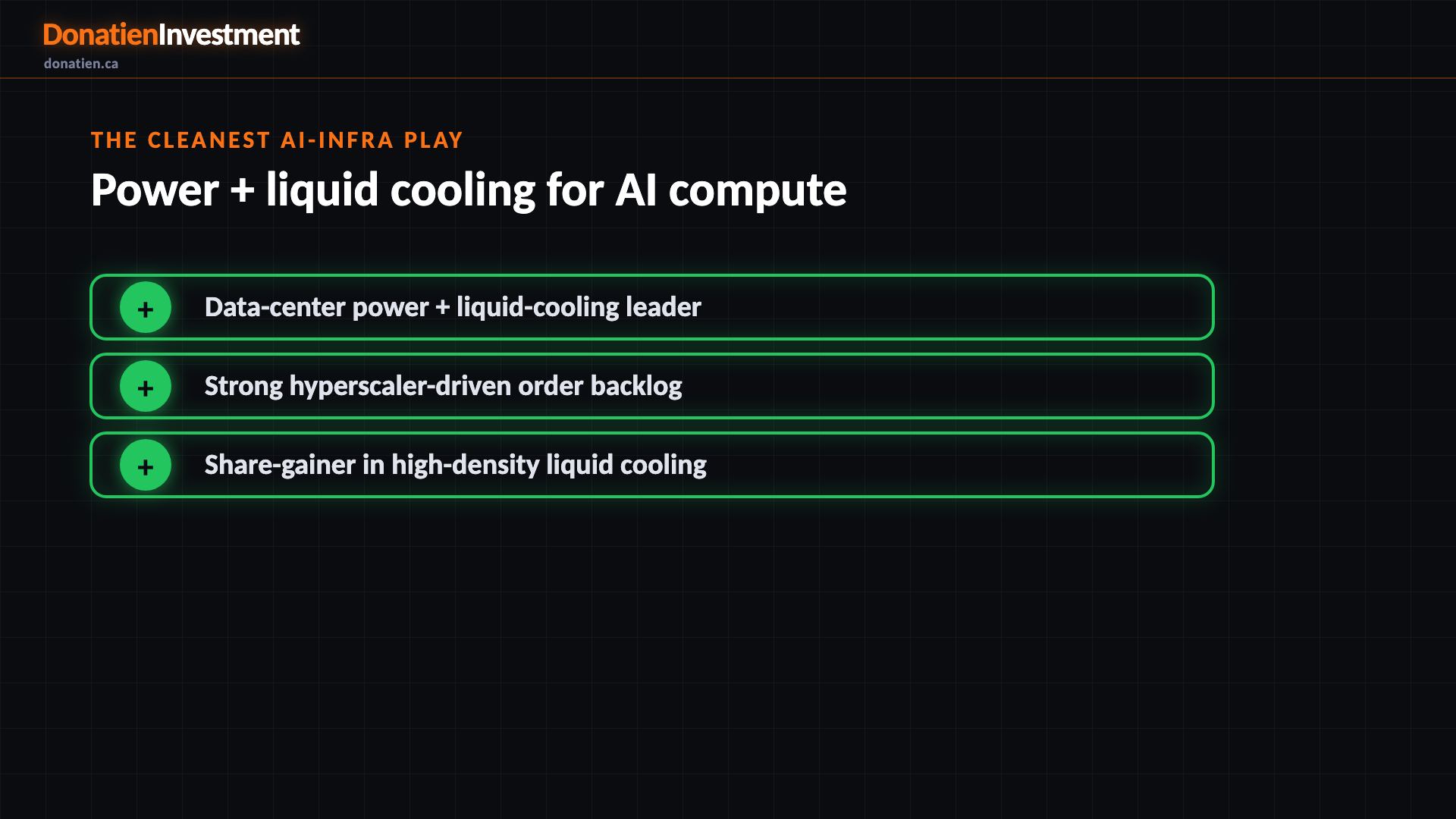 The cleanest AI-infra play