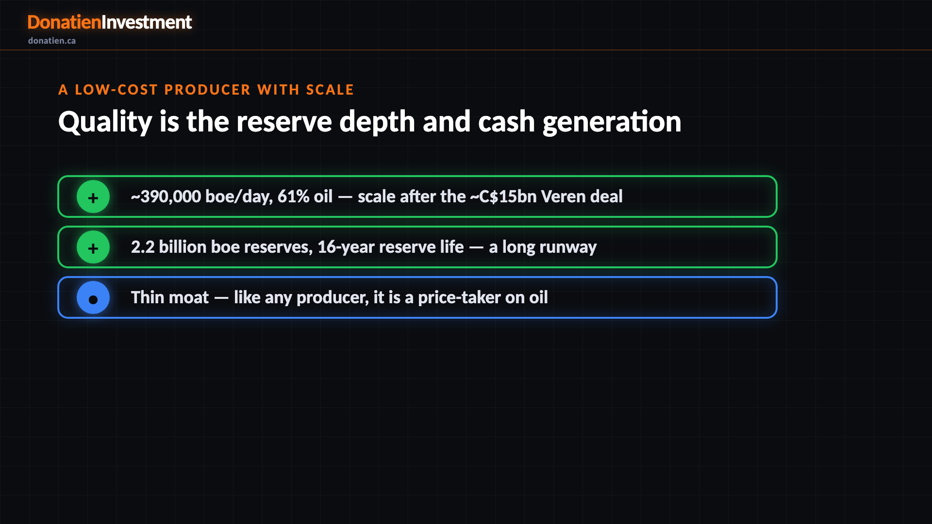 A low-cost producer with scale