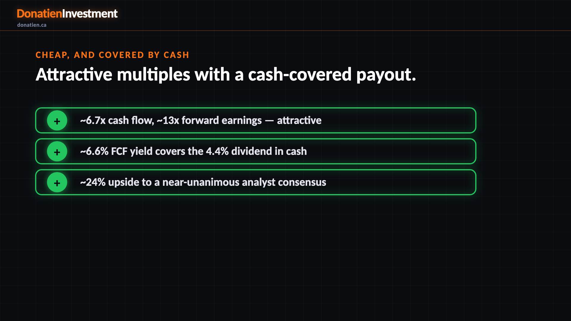 Cheap, and covered by cash